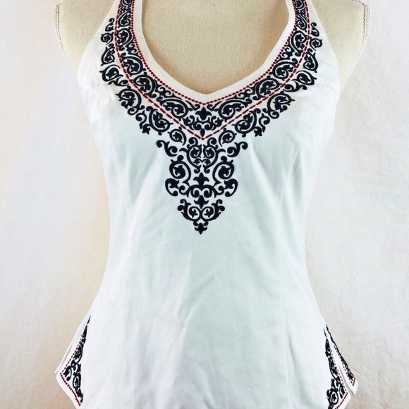 White House Black Market Tops - White House Black Market Halter Tie Neck Size 6